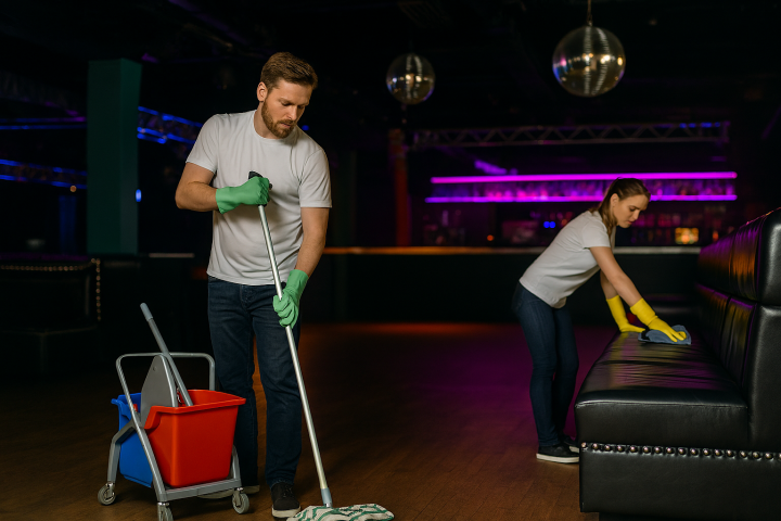 cleaning staff janitor night